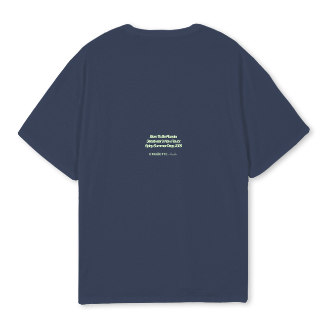 SPICY ES Navy Blue Oversized Tee.