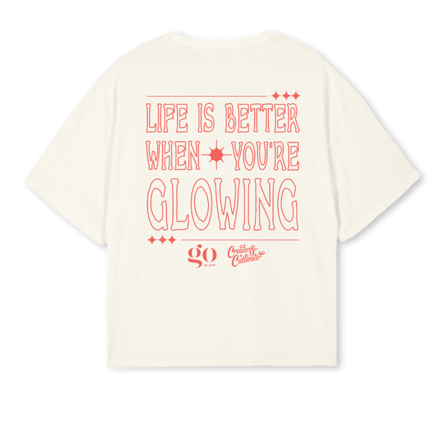 CCSHIRT Cream Oversized Boxy Tee.