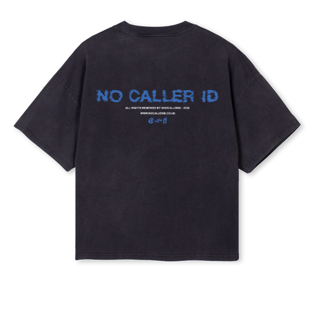 PRINTWASHEDBLACKTEE Vintage Black Oversized Boxy Tee.