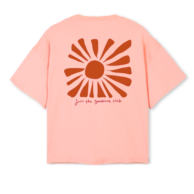 JOINTHECLUB Pink Clay Oversized Boxy Tee.