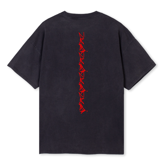 ZAGABLK Vintage Black Oversized Tee.