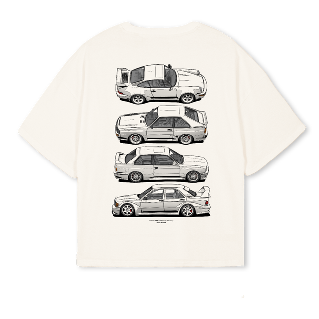 EUROICONS II Vintage White Oversized Boxy Tee.