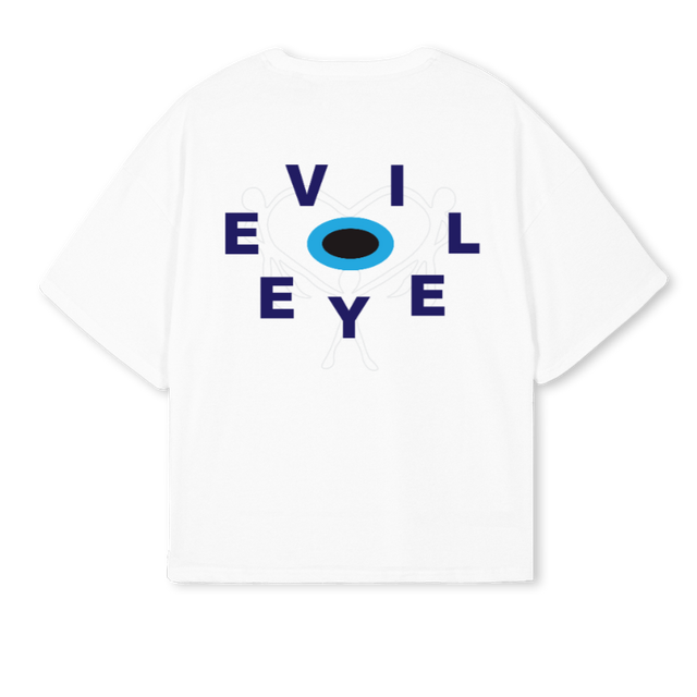NNEVILEYE White Oversized Boxy Tee.
