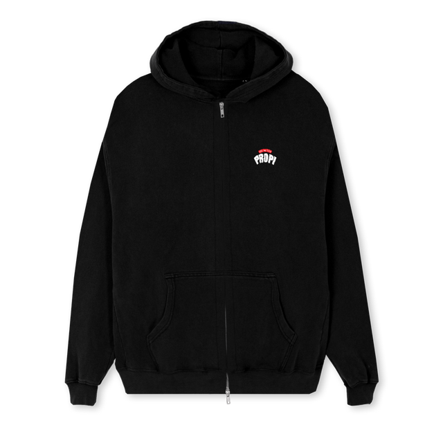 PULLI SKICRASH Black Regular Zipped Hoodie.