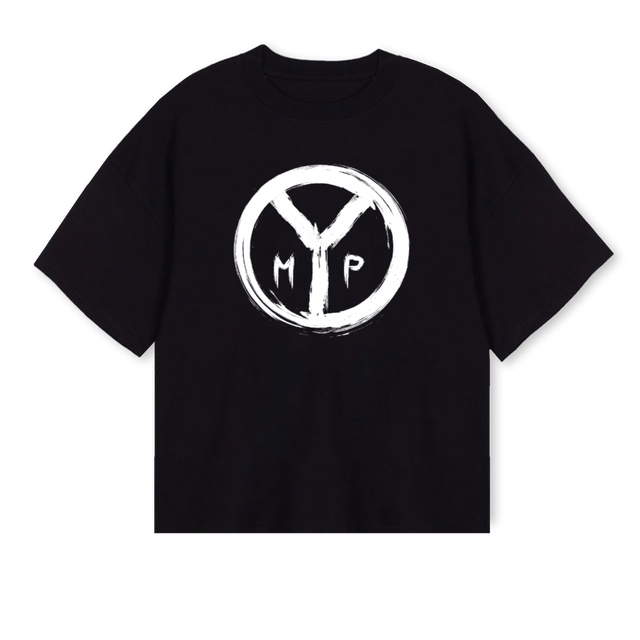 MYP BIANCO Black Oversized Boxy Tee.