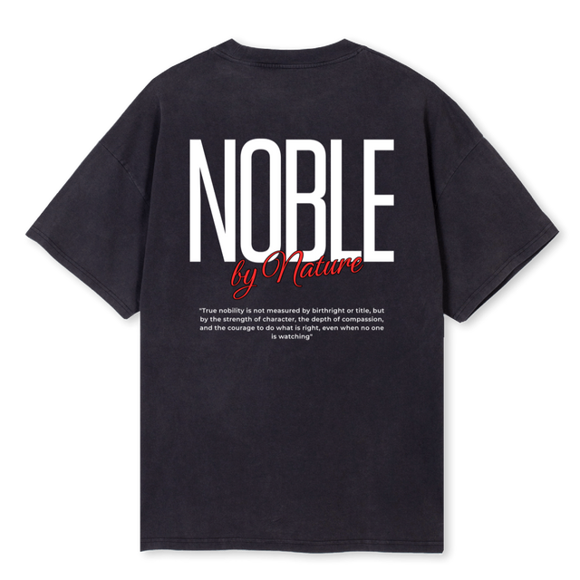 NOBLEVIERII Vintage Black Oversized Tee.