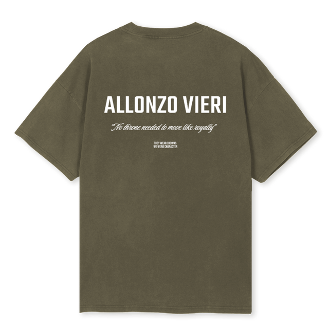 NOTHRONEE Vintage Olive Oversized Tee.