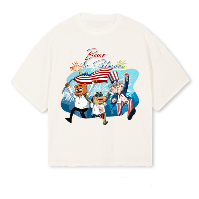BANDSTEE Vintage White Oversized Boxy Tee.