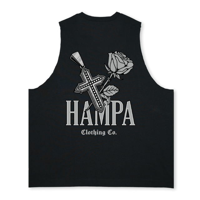 CRUZHAMPA Deep Black Oversized Vest.