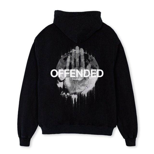 GRAPHICHOODIE Black Oversized Hoodie.