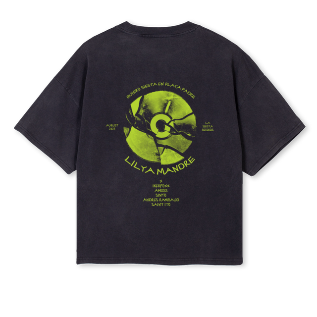LILYAMANDREDARKGREY Vintage Black Oversized Boxy Tee.