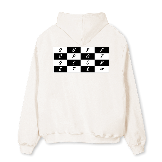 HOODIETWOSIDED Vintage White Oversized Hoodie.