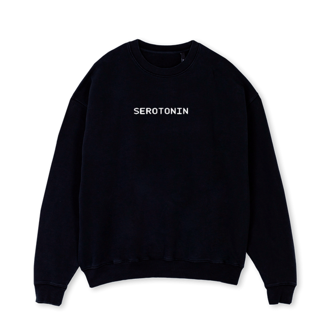 IJSBEERHOODIE Black Oversized Crewneck Sweater.