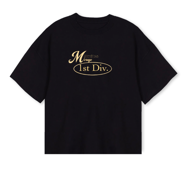 MORAGE DIV  Black Oversized Boxy Tee.