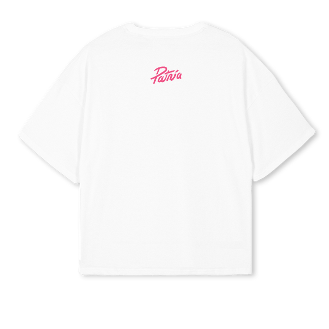 LILIESBOXYTEE White Oversized Boxy Tee.