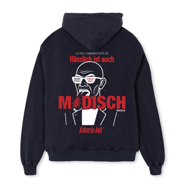 SDRA FIN  Vintage Black Oversized Hoodie.