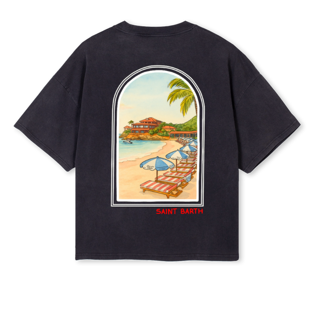 ER NOIR Vintage Black Oversized Boxy Tee.