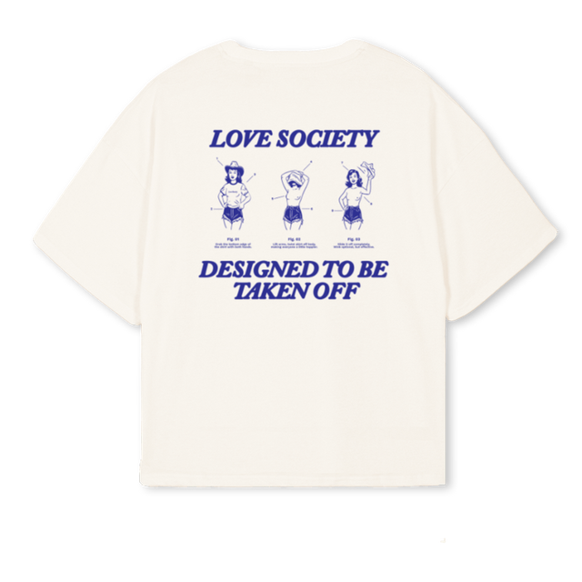 DTBTOBLUE Vintage White Oversized Boxy Tee.