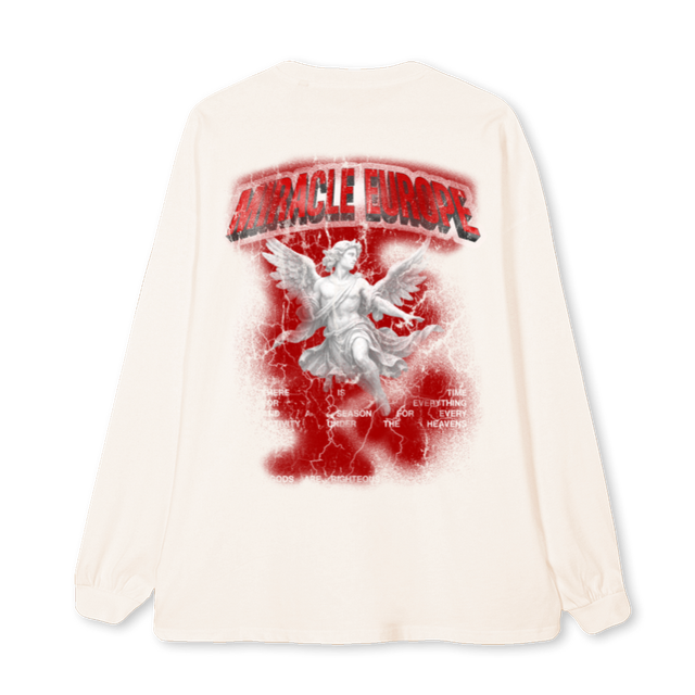 SAMPLEXFIVE Vintage White Oversized LS Tee.