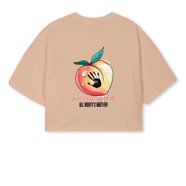 ALLBTYSMATTER Croissant Cropped Oversized Tee.