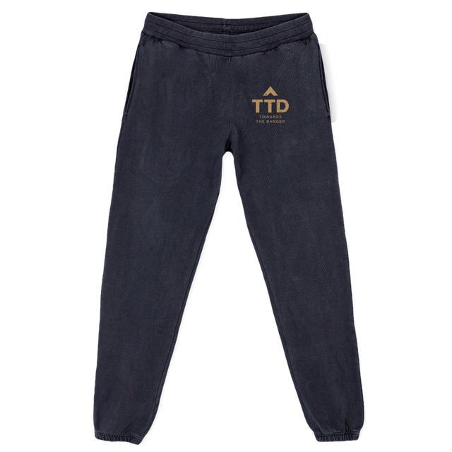 TTDSACRIFICESWEATS Vintage Black Relaxed Sweatpants.