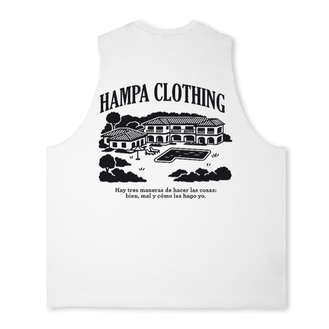 HACIENDA HA Bright white Oversized Vest.