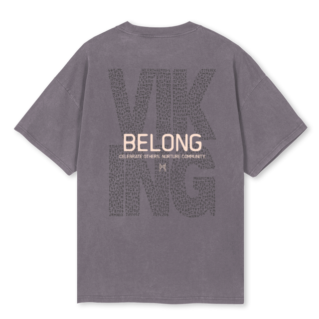 BELONG VALUE Pigment Grey Oversized Tee.