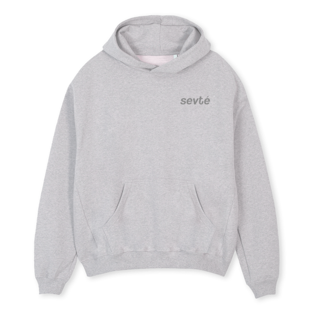 AWHOODIEGREY Light Grey Marl Oversized Hoodie.