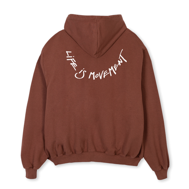 LMHOODIEONE Vintage Brown Oversized Hoodie.