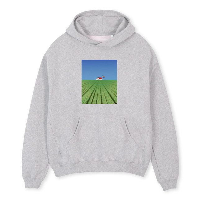 PRIDEHOODIELIGHTGREY Light Grey Marl Oversized Hoodie.