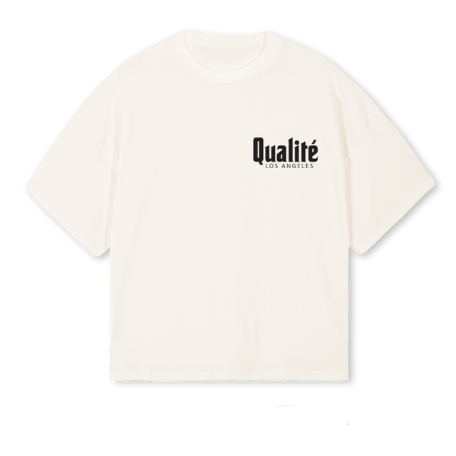 TONE YT Vintage White Oversized Boxy Tee.