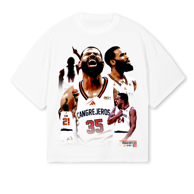 CANGREJO White Oversized Boxy Tee.