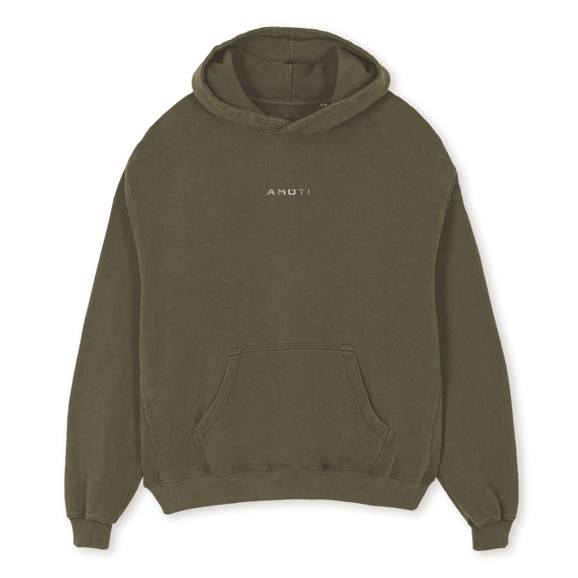 HOODIEICONGREEN Vintage Olive Oversized Hoodie.