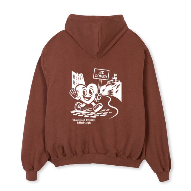 THCBZ Vintage Brown Oversized Zipped Hoodie.