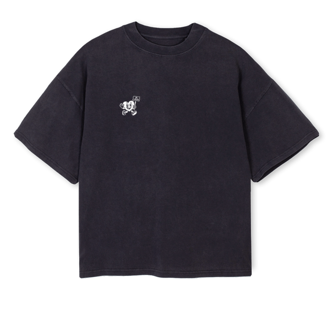 THCTEEBELOVED Vintage Black Oversized Boxy Tee.