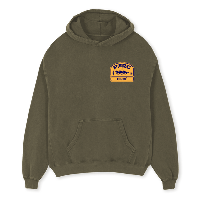 PFCAMELHOOD Vintage Olive Oversized Hoodie.