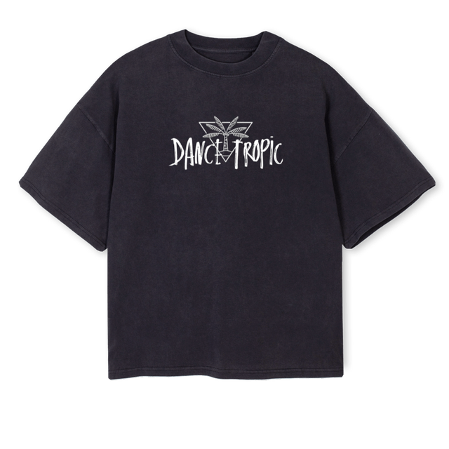 VINTAGEUNI Vintage Black Oversized Boxy Tee.