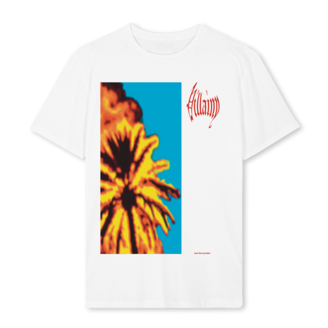 BURNING PALMEN  White Regular Tee.