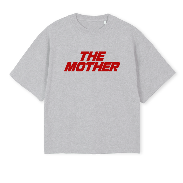AWO Light Grey Marl Oversized Boxy Tee.