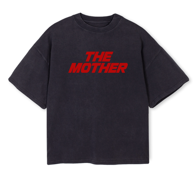 AWE Vintage Black Oversized Boxy Tee.