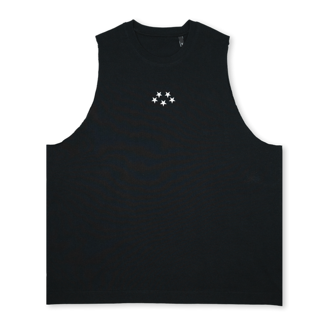 HERERTICSSTARSCUT Deep Black Oversized Vest.