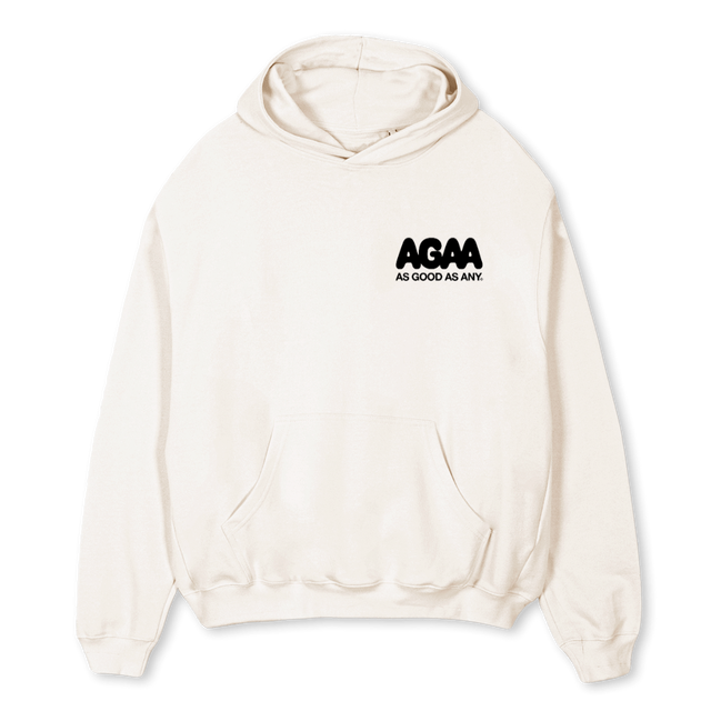 AGAABWBUBBLE Vintage White Oversized Hoodie.