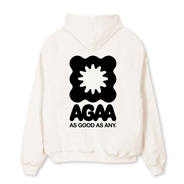 AGAABWBUBBLE Vintage White Oversized Hoodie.