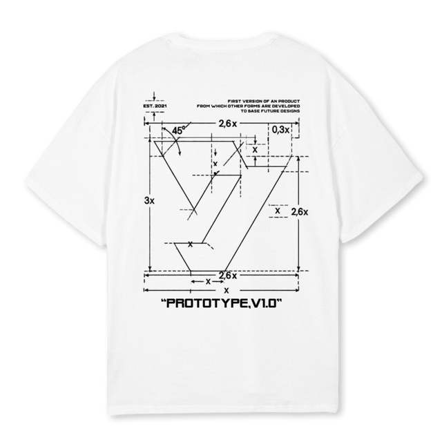 VARTALLIPROTOTYPEWHT White Oversized Tee.