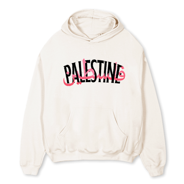 PALITEXTWHITE Vintage White Oversized Hoodie.