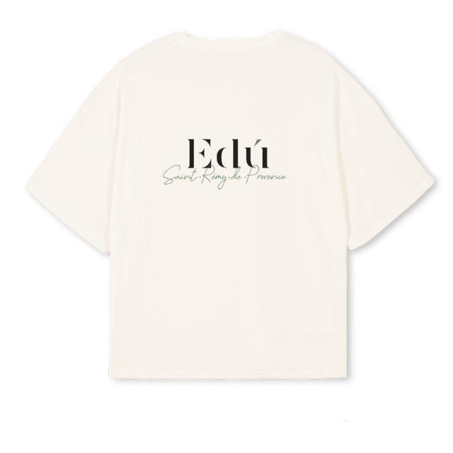 EDUTSHIRT Vintage White Oversized Boxy Tee.