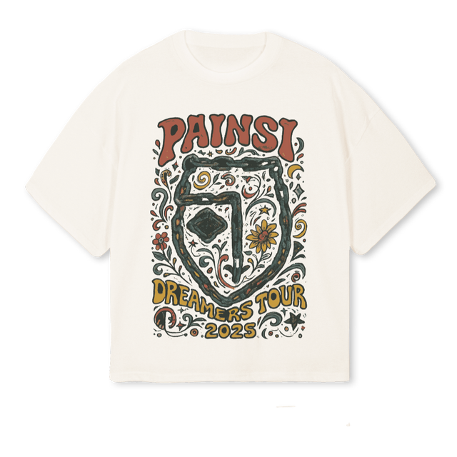 ALN Vintage White Oversized Boxy Tee.