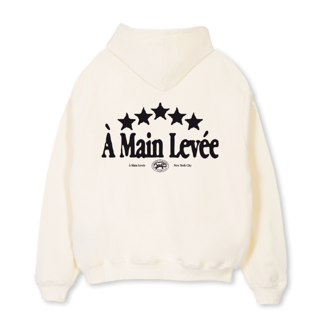 AMLSTARSHOOD Cream Oversized Hoodie.