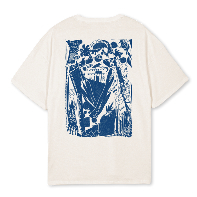 CURIOUSEYE Vintage White Oversized Tee.