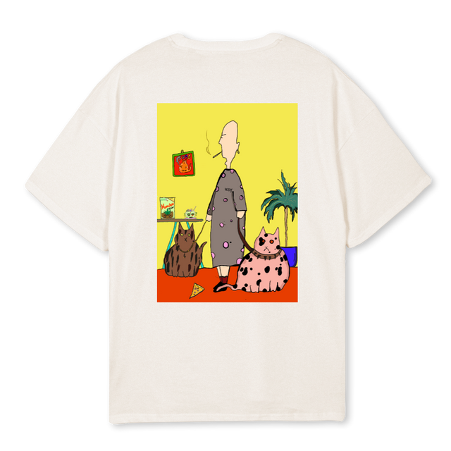 MUNCHIEKILLER Vintage White Oversized Tee.